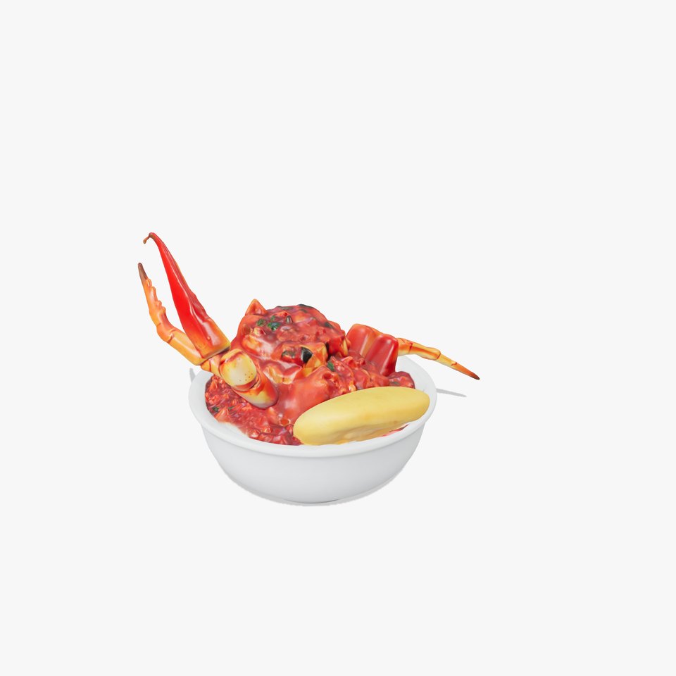 Singaporean Chili Crab Dish 3D Model Pack