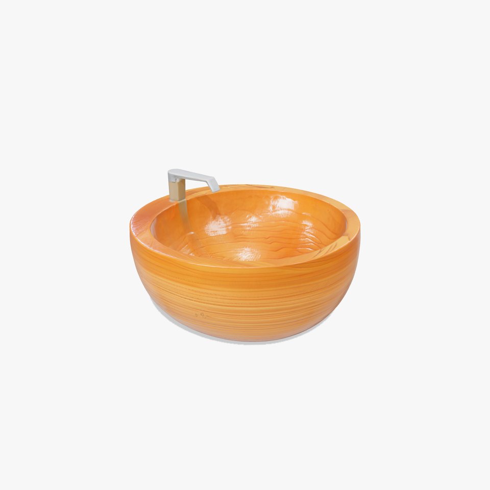 Textured Wooden Sink Bowl model pack