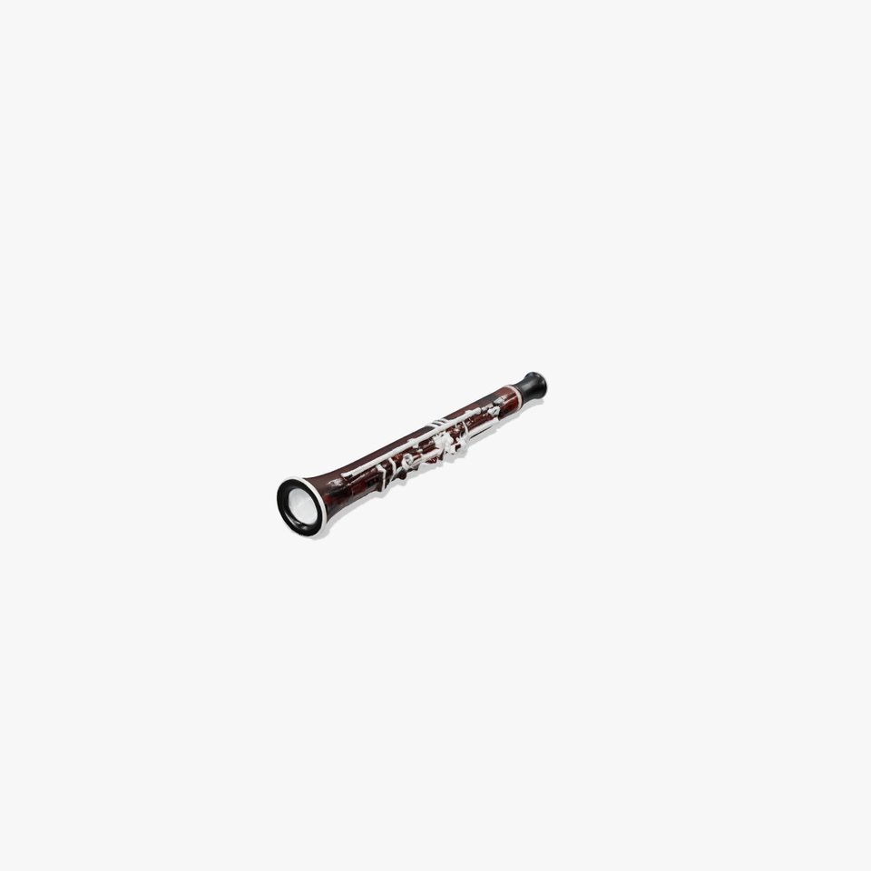 Elegant Clarinet Wooden Design model pack