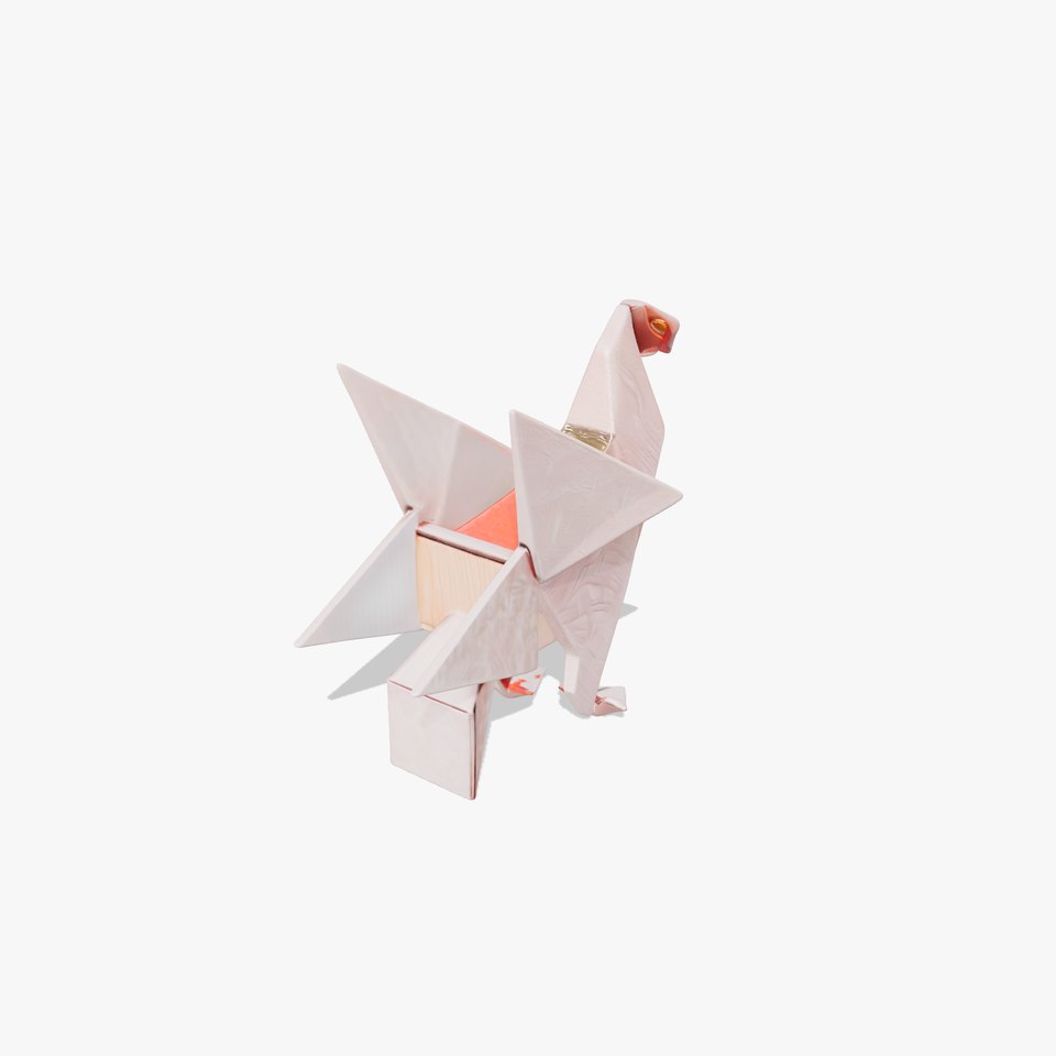 Futuristic Glowing Origami Bird model pack