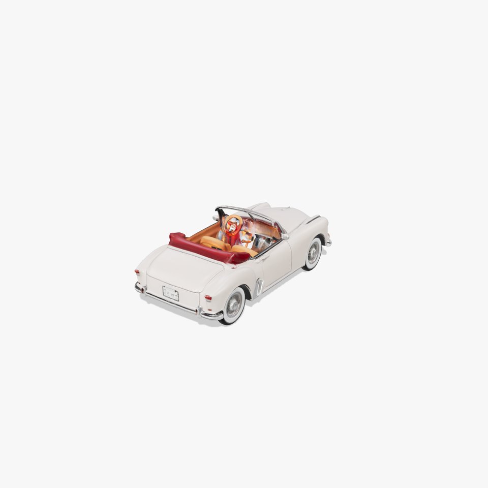 Elegant Vintage Cabriolet 3D model pack with Chrome Accents