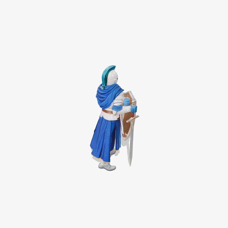 Medieval Knight in Blue Armor model pack