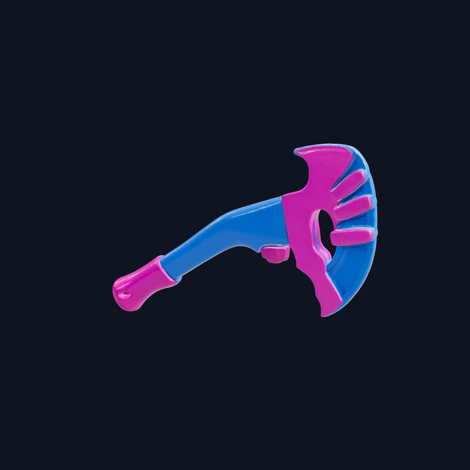 Cartoon Ice Axe Blue Fuchsia model pack