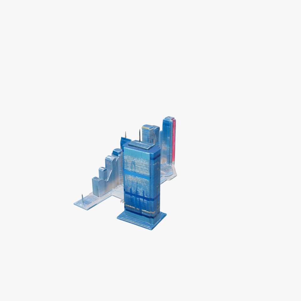 Cyberpunk Skyscraper Neon Silhouette model pack