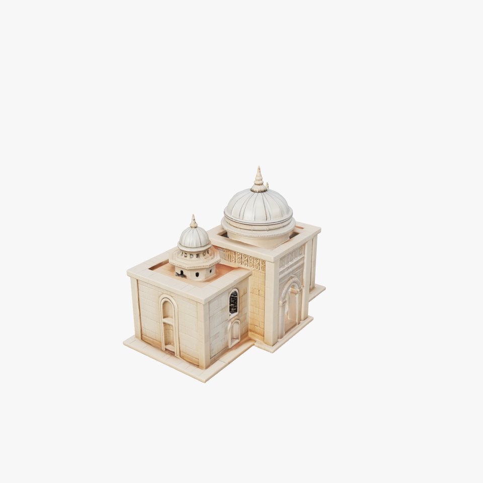 Grand Mosque Architecture Stone Surface Model Pack