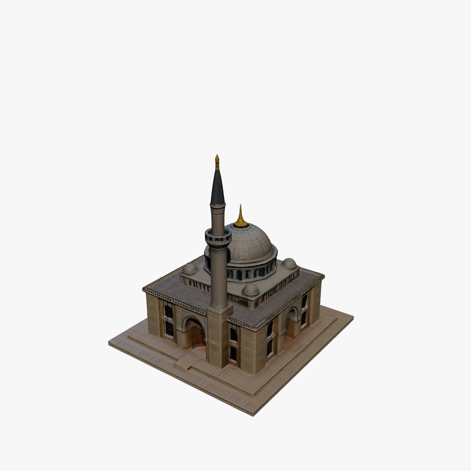 Majestic Mosque with Minaret model pack