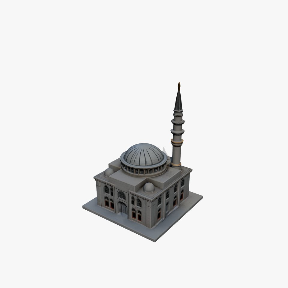 Majestic Mosque Architecture Details model pack