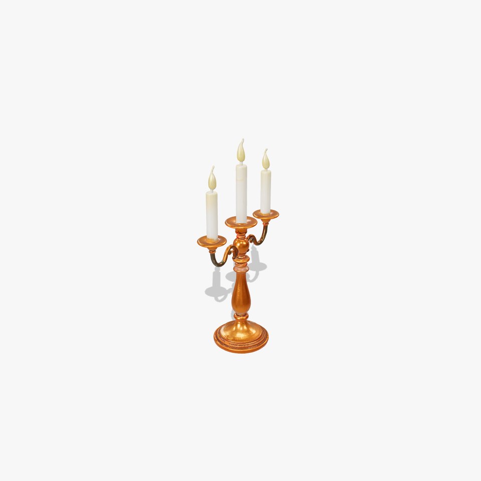 Elegant Candelabra Symmetrical Design model pack