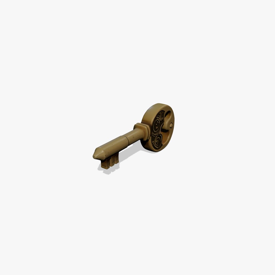 Intricate Antique Key Design model pack