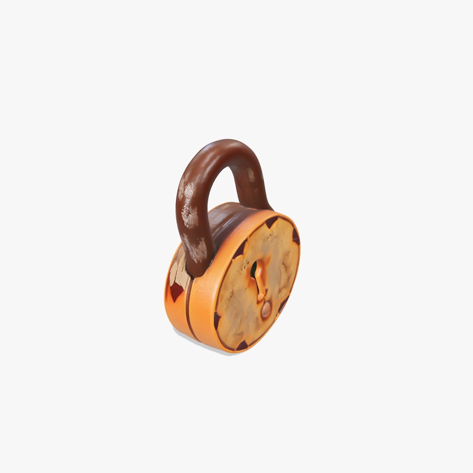 Rustic Metal Lock model pack