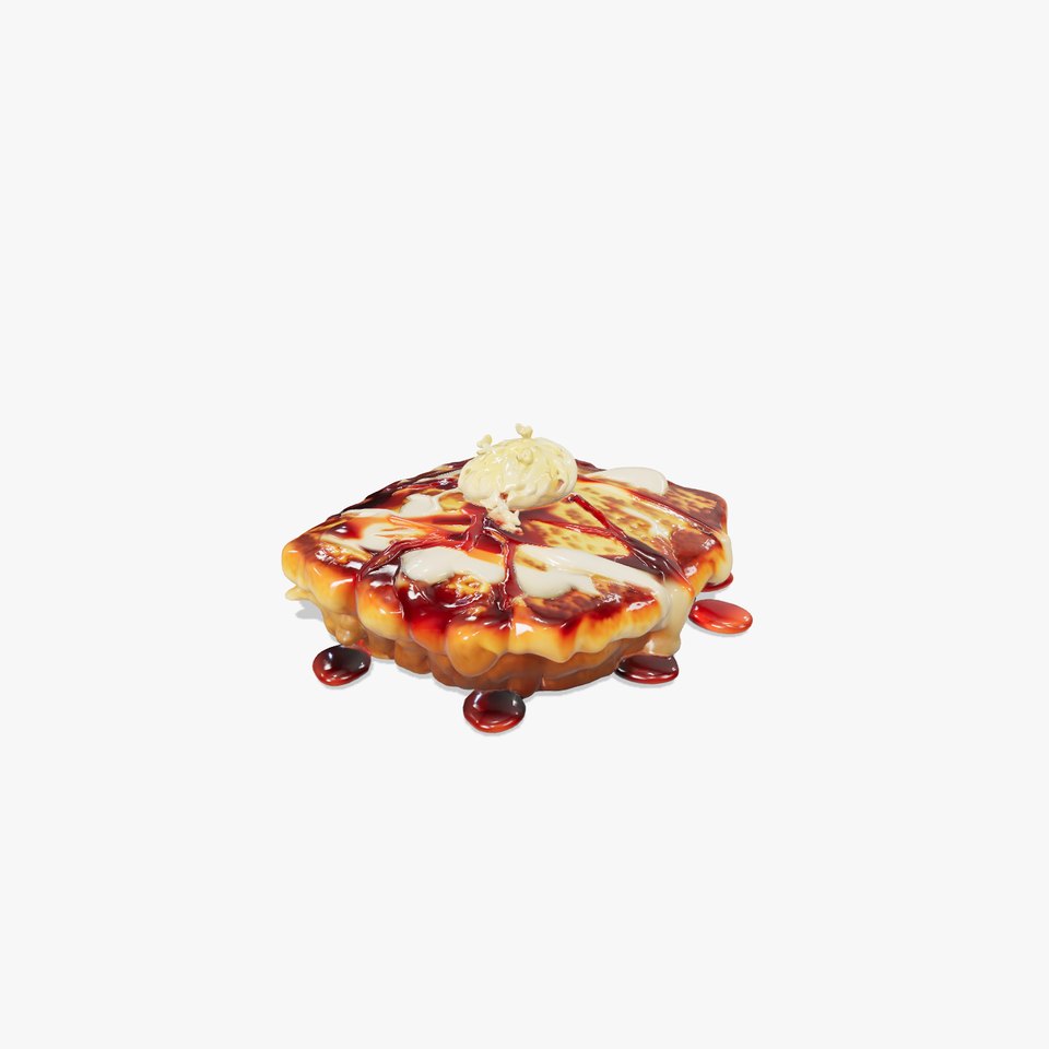 Savory Okonomiyaki Japanese Pancake model pack