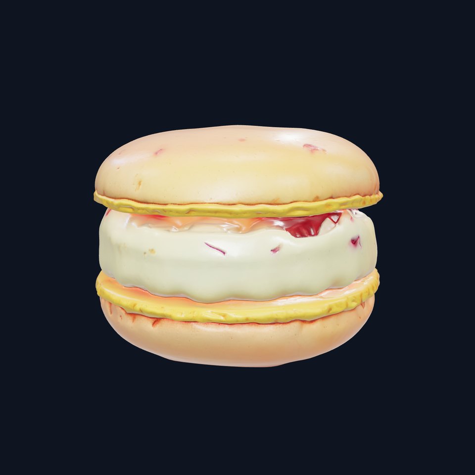 Macaron Ice Cream Sandwich Dessert model pack