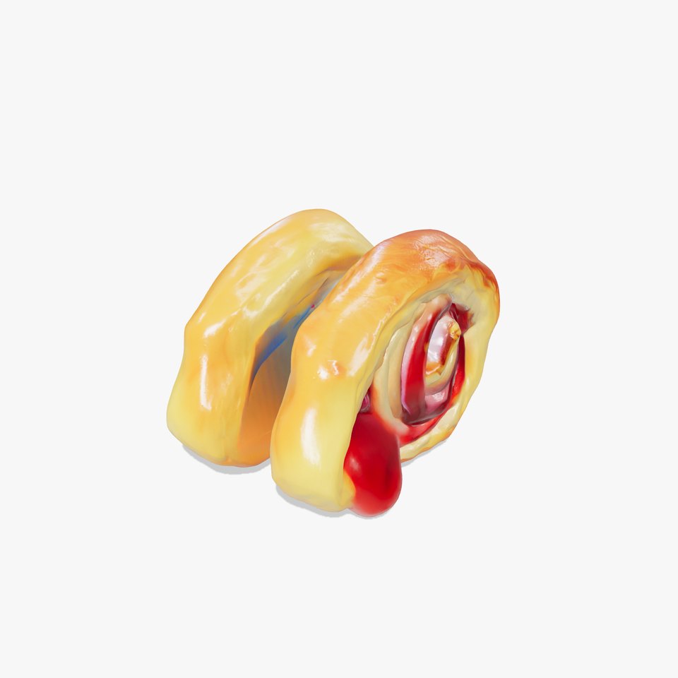 Delicious Jelly-Filled Croissant 3D model pack