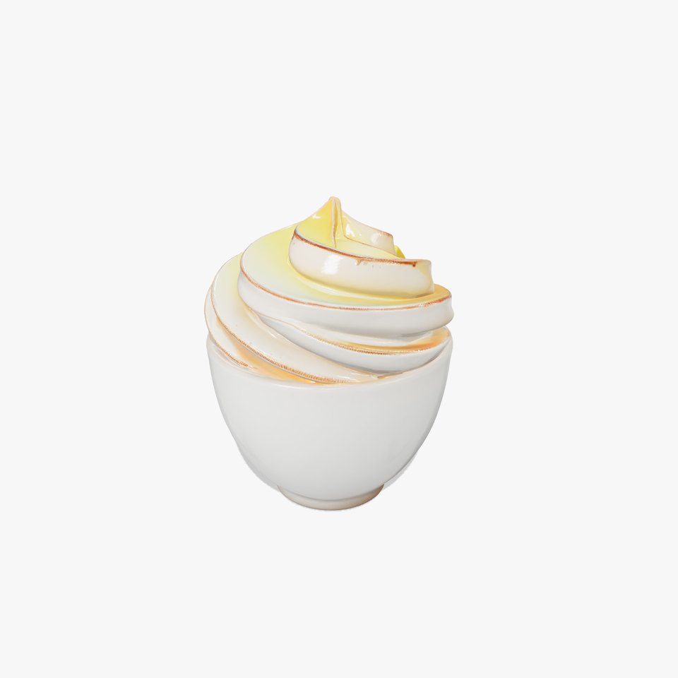 Meringue Mango Chocolate Swirl Dessert model pack