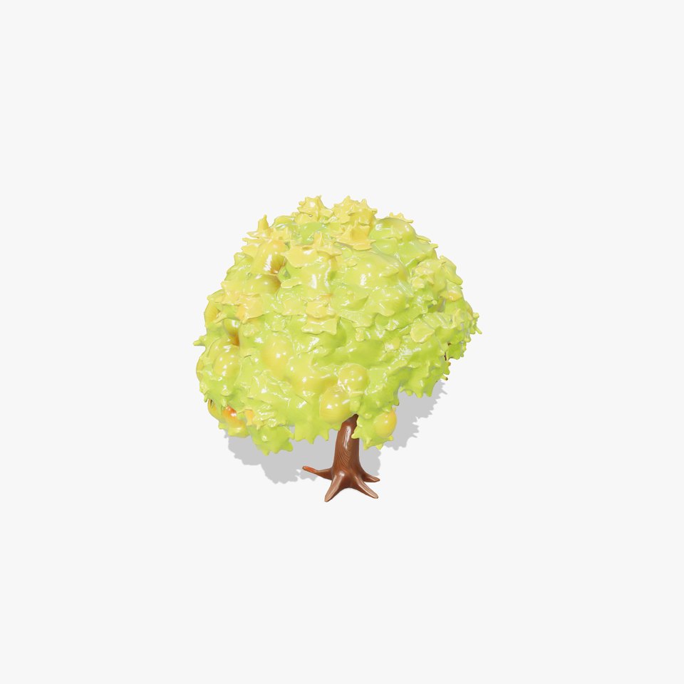Cartoon Ginkgo Tree model pack with Fan-Shaped Crown
