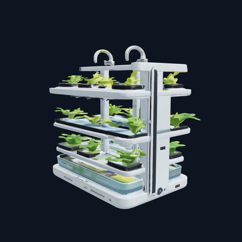 Advanced Cultivation Column Model Pack with Rotating Plant Platforms