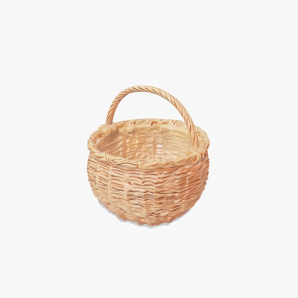 Woven Basket Intricate Weaving Detail model pack