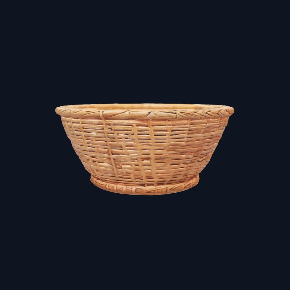 Handwoven Wicker Basket Natural Hue model pack