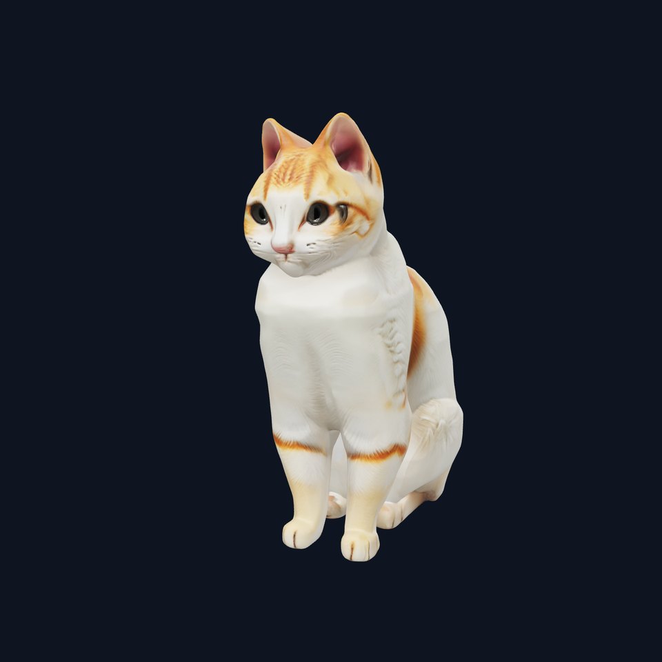 Realistic Domestic Cat 3D model pack