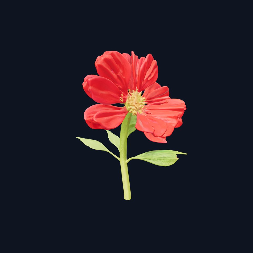 Red Clover Flower Realistic Floral Model Pack