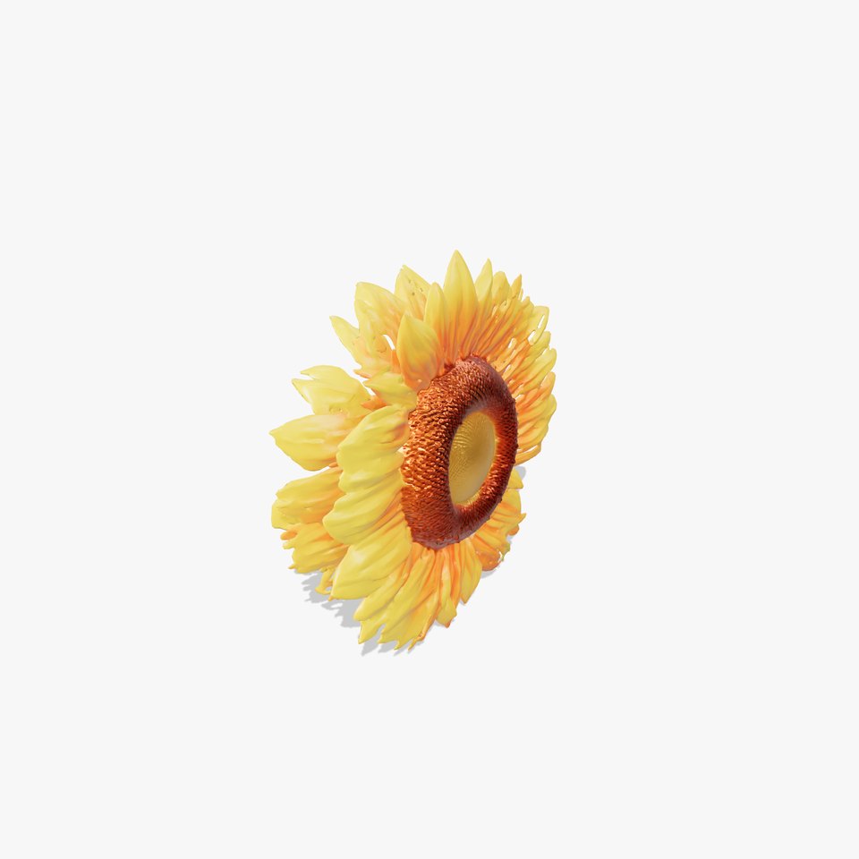 Sunflower Petal Detail Sculpture model pack