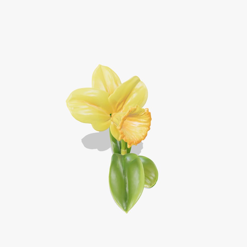 Freesia Yellow 3D Flower Realistic Detail model pack