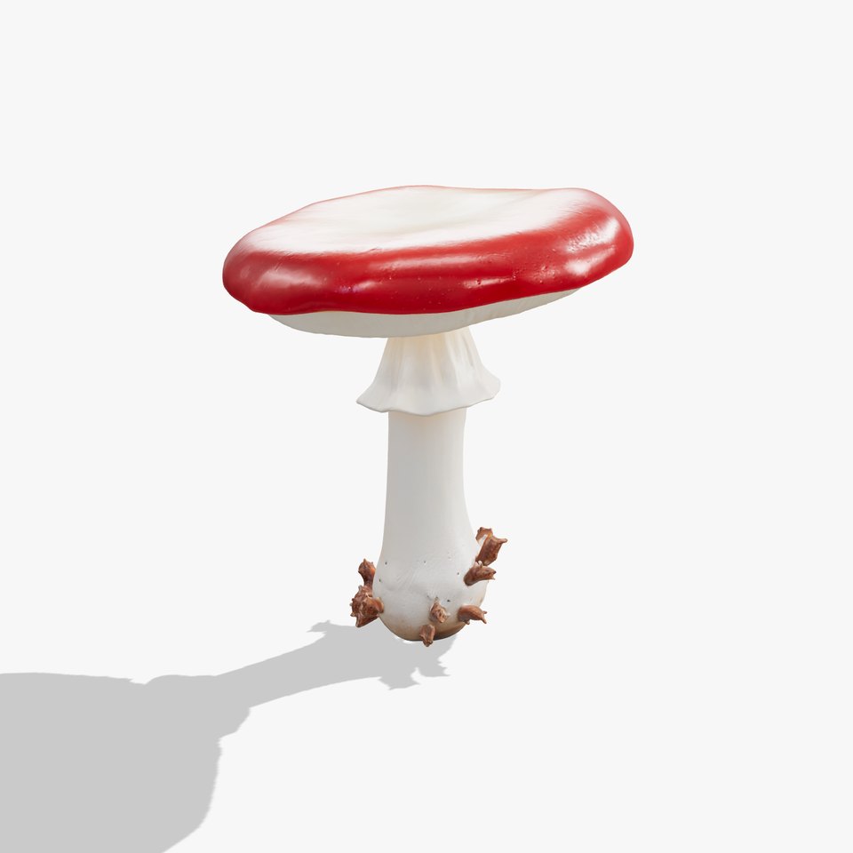 Giant Red-Cap Mushroom Sculpture model pack