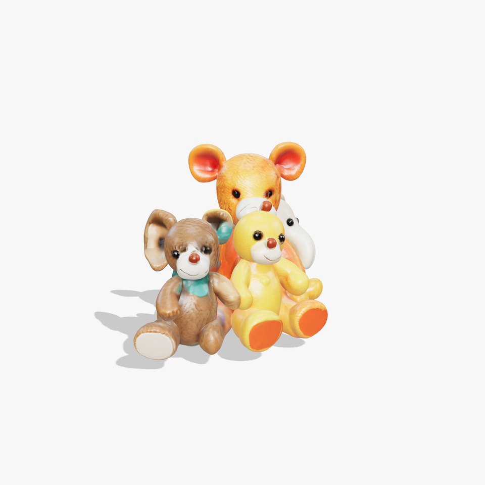 Colorful Plush Toys Collection model pack