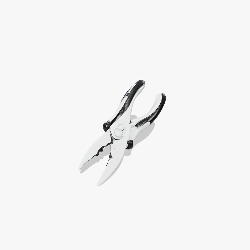 Versatile Pliers with Rubberized Grips and Metallic Finish model pack