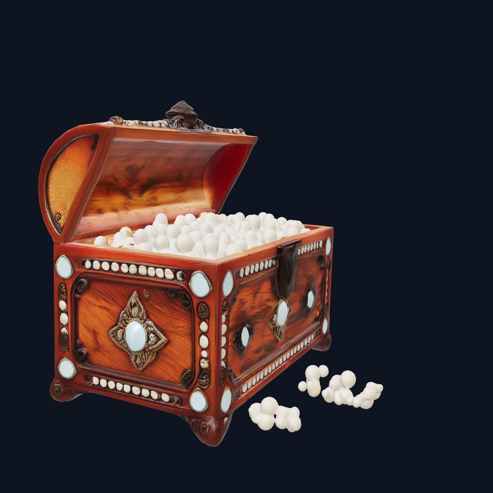 Elegant Pearl Treasure Chest model pack