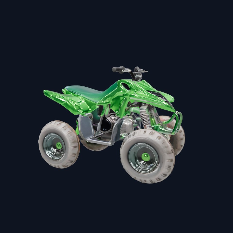 Emerald Quad Bike Model Pack for Game Development