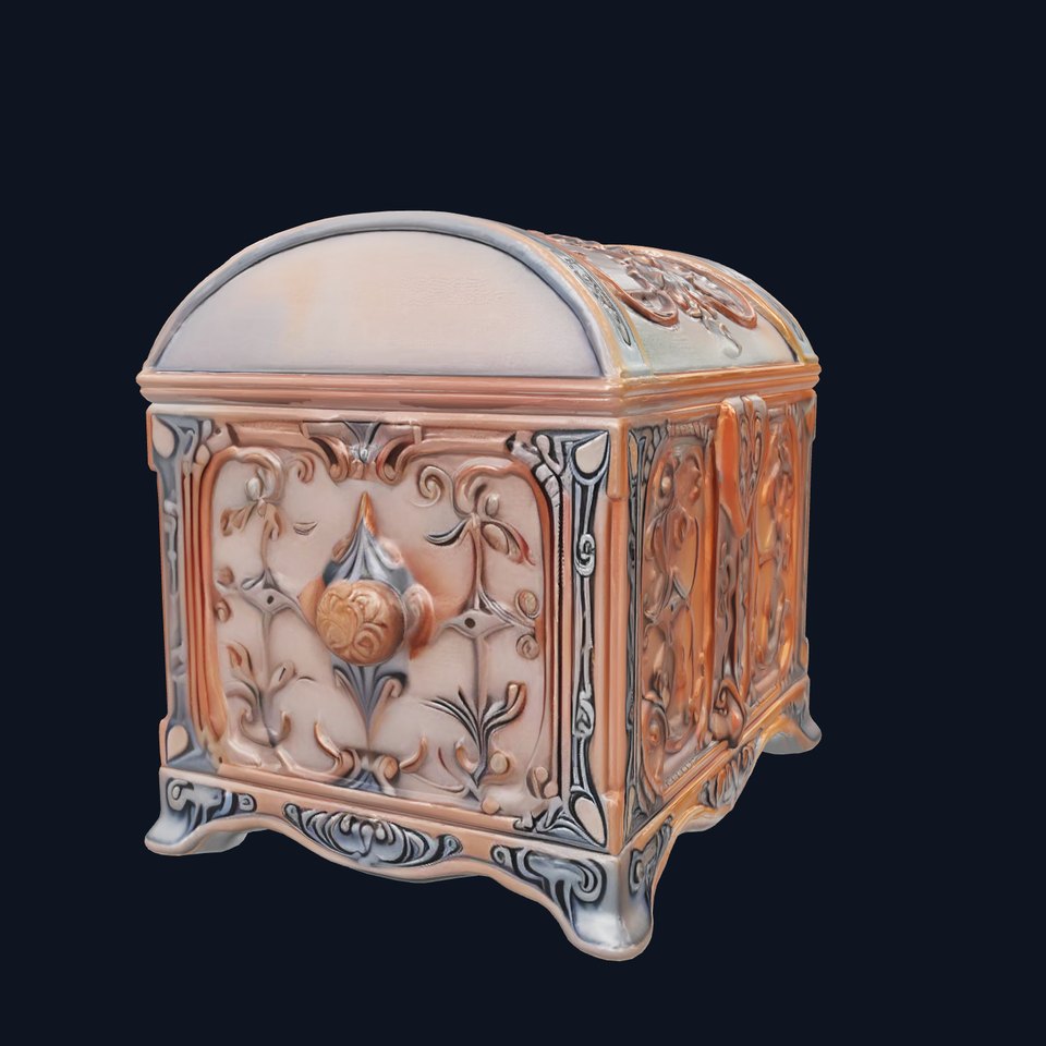 Enchanted Carved Treasure Chest model pack