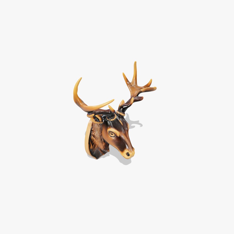 Ornate Deer Head Door Handle model pack