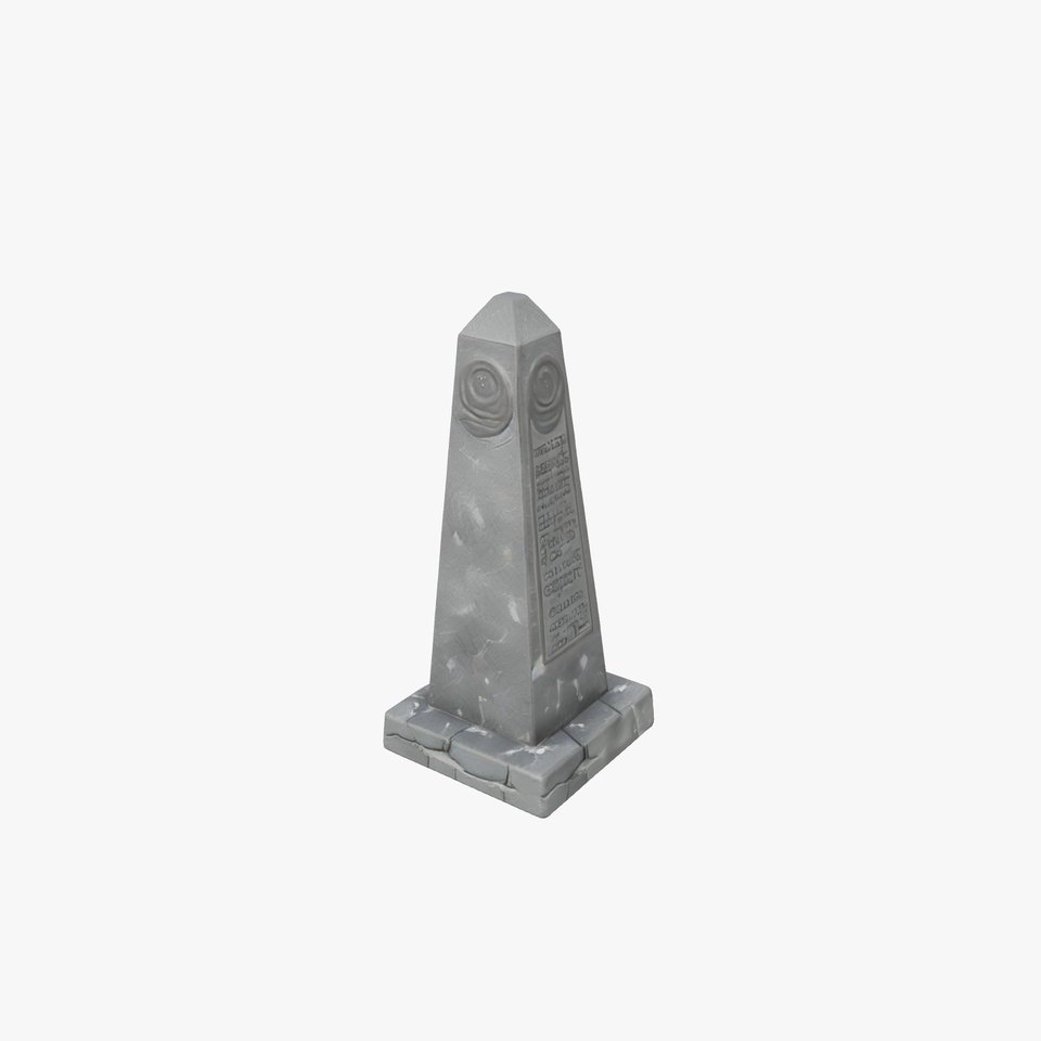 Ancient Stone Obelisk with Inscriptions Model Pack