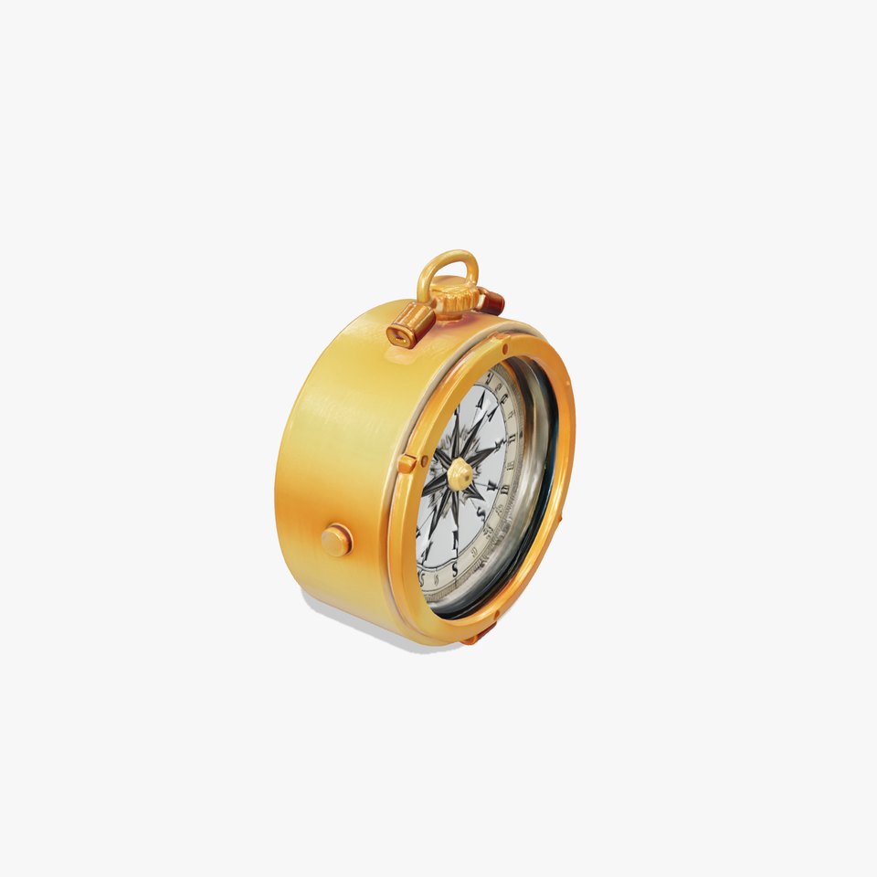 Antique Brass Compass model pack with Historical Detail