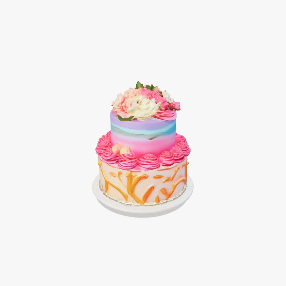 Celebratory Gradient Cake Ornament model pack