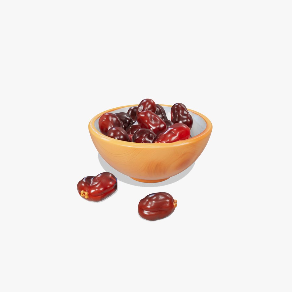 Natural Grain Date Bowl model pack