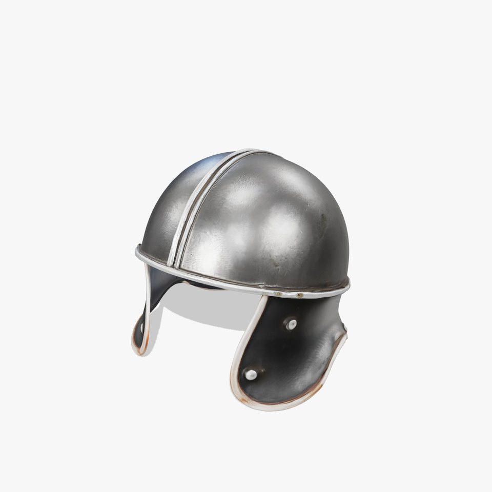 Cervelliere Helmet Medieval Armor Model Pack