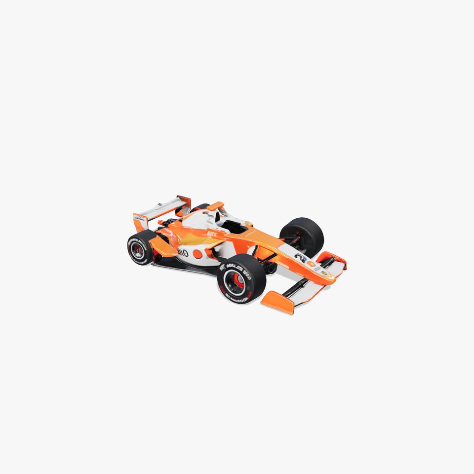 Formula  Glossy Orange White Automobile model pack
