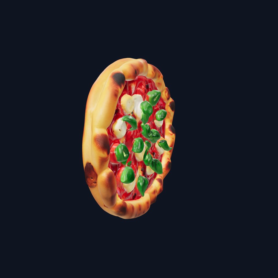 Realistic Margherita Pizza D model pack