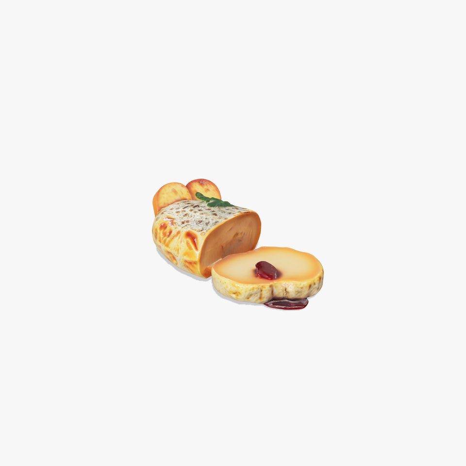 Gourmet Pt with Bread and Garnish model pack