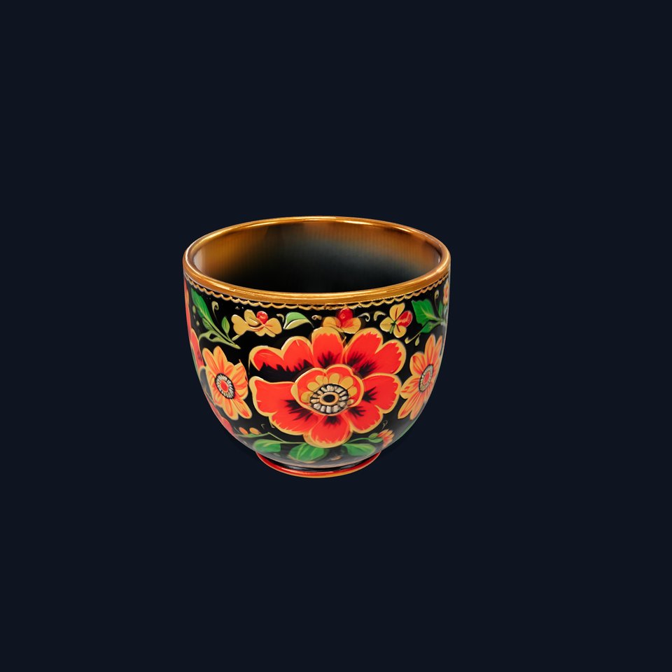 Decorative Floral Mug Model Pack