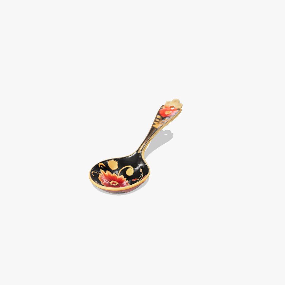 Traditional Floral Pattern Spoon Model Pack