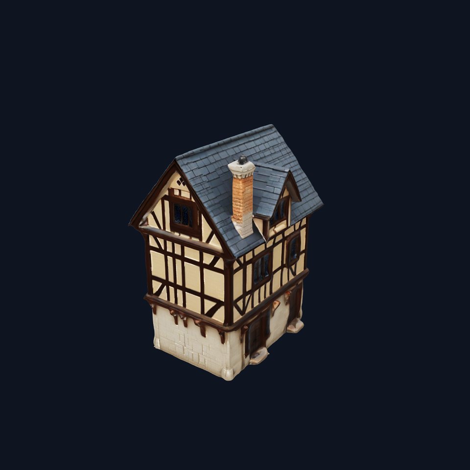 Medieval Timbered House Model Pack