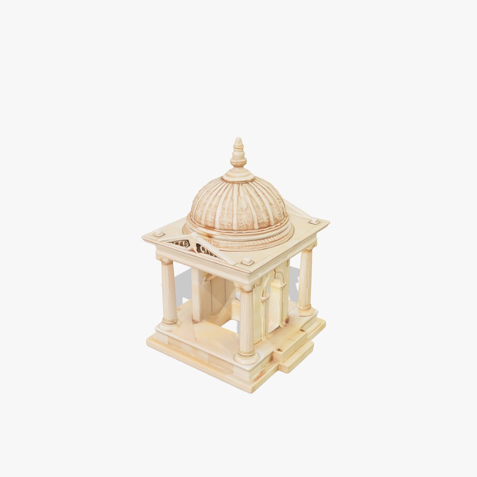 Classical Stone Pavilion Model Pack