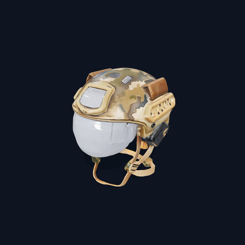 Tactical Military Helmet D Model Pack