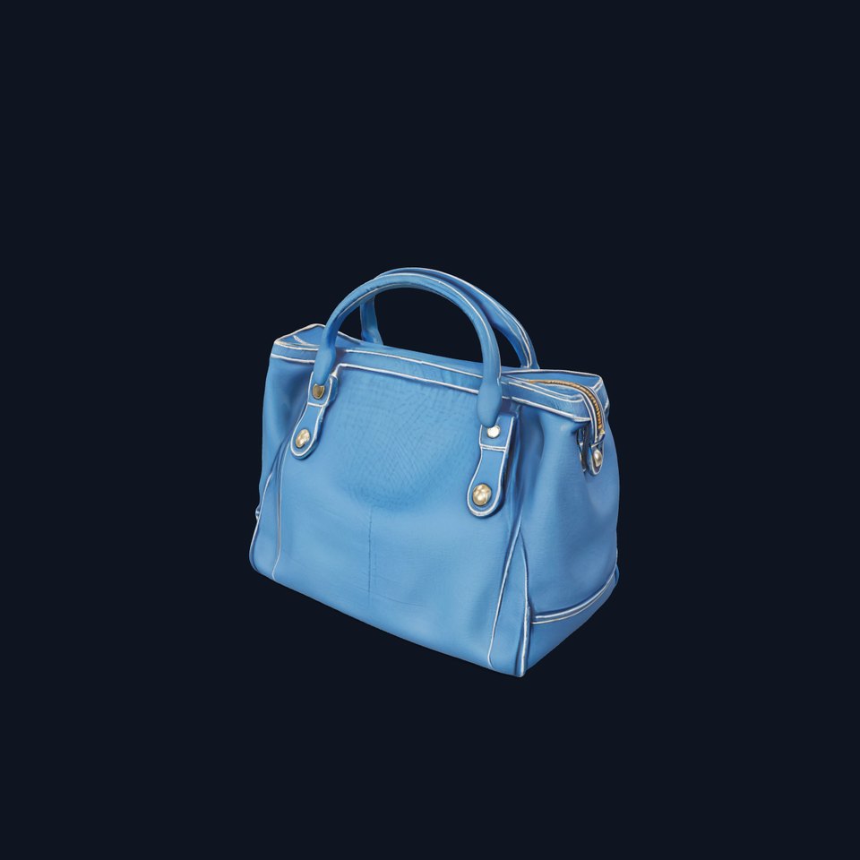 Elegant Leather Handbag D Model Pack