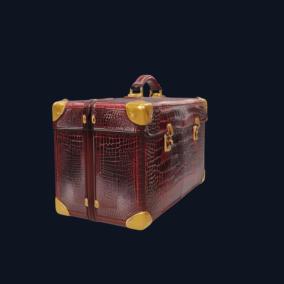 Luxurious Leather Suitcase Model Pack