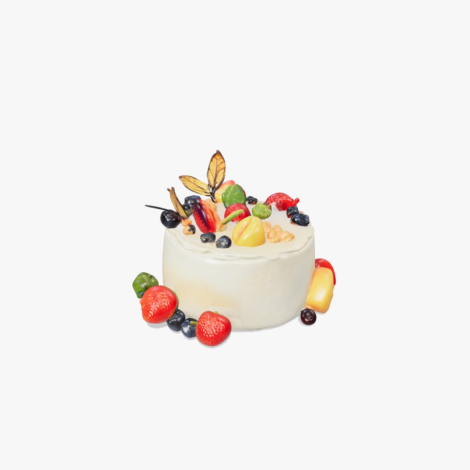 Deluxe Fruit Cake Model Pack with Decorative Elements