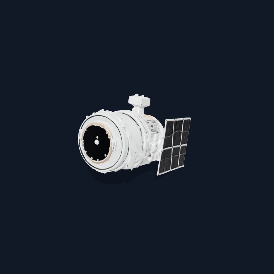 Satellite model pack with solar panel array model pack
